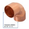 48858 - Codo 90° de cobre de 1-1/2", FOSET