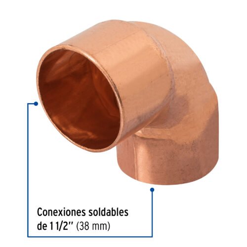 48858 - Codo 90° de cobre de 1-1/2", FOSET