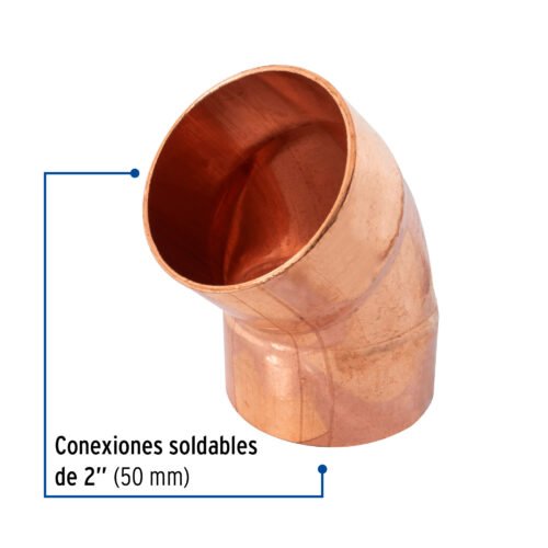48862 - Codo 45° de cobre 2", FOSET