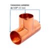 48863 - Tee sencilla de cobre 1-1/4", FOSET