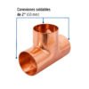 48865 - Tee sencilla de cobre 2", FOSET