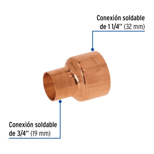 48867 - Reducción campana de cobre 1-1/4 x 3/4", FOSET