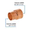 48868 - Reducción campana de cobre 1-1/4 x 1", FOSET