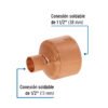 48869 - Reducción campana de cobre 1-1/2 x 1/2", FOSET