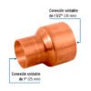 48871 - Reducción campana de cobre 1-1/2 x 1", FOSET