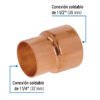 48872 - Reducción campana de cobre 1-1/2 x 1-1/4", FOSET