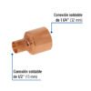 48873 - Reducción bushing de cobre 1-1/4 x 1/2", FOSET