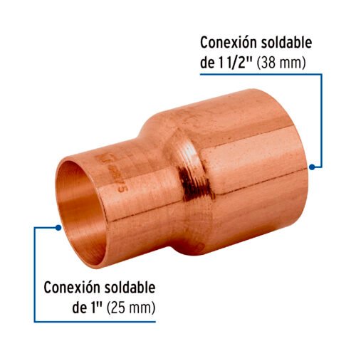 48875 48875 - Reducción bushing de cobre 1-1/2 x 1", FOSET