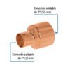 48876 - Reducción bushing de cobre 2 x 1, FOSET