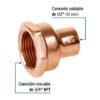 48880 - Conector reducido hembra 1/2 x 3/4", Foset