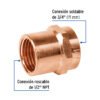 48881 48881 - Conector reducido hembra 3/4 x 1/2", Foset