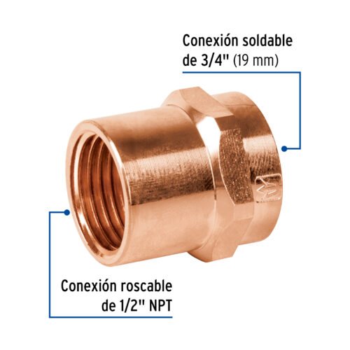 48881 48881 - Conector reducido hembra 3/4 x 1/2", Foset