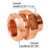 48883 48883 - Tuerca unión latón cobrizado 3/4" rosca interior, Foset