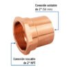 48900 48900 - Conector de cobre, rosca interior 2", Foset