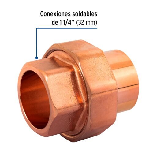 48901 48901 - Tuerca unión de latón cobrizado 1-1/4", FOSET
