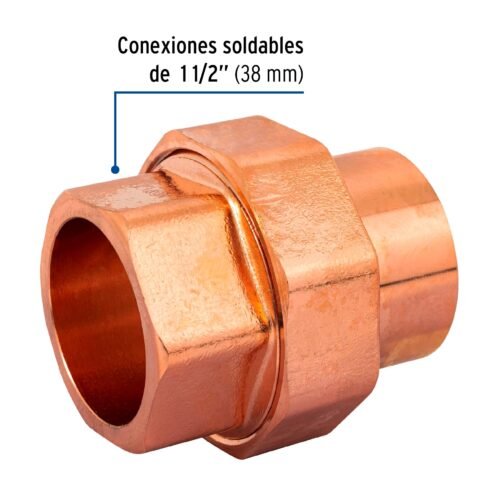 48902 48902 - Tuerca unión de latón cobrizado 1-1/2", FOSET