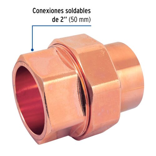 48903 - Tuerca unión de latón cobrizado 2", FOSET