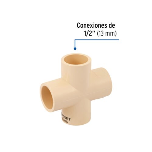 48905 - Cruz de CPVC 1/2", Foset