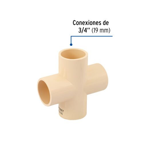 48906 - Cruz de CPVC 3/4", Foset