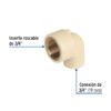 48910 48910 - Codo 90° de CPVC con inserto latón 3/4", FOSET