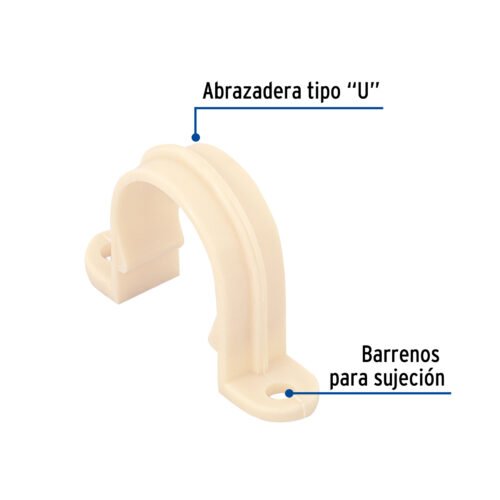 489181 48918 - Abrazadera tipo "U" de CPVC de 3/4", Foset