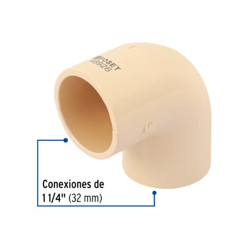 48926 - Codo 90° de CPVC de 1-1/4", FOSET