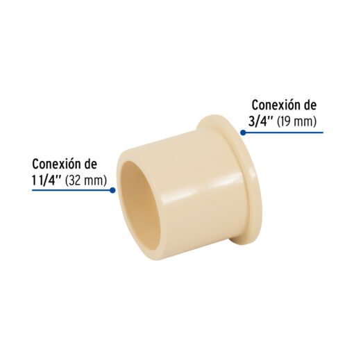 48939 - Reducción bushing CPVC 1-1/4" x 3/4", Foset
