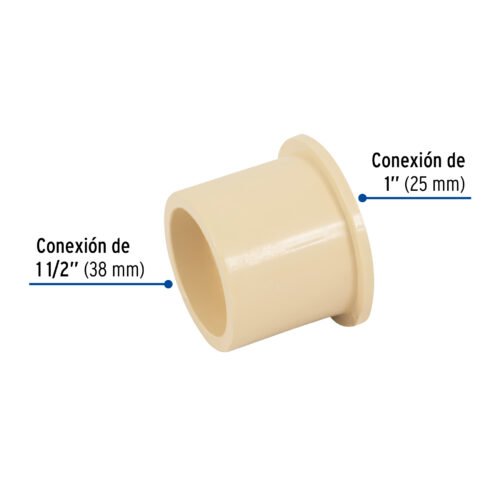 48943 - Reducción bushing CPVC 1-1/2" x 1", Foset