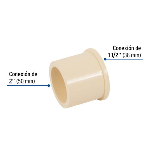 48945 - Reducción bushing CPVC 1-1/2" x 2", Foset