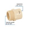48954 - Conector macho CPVC 1-1/2", Foset