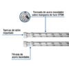 48966 - Manguera para boiler, acero inox, 1/2"x1/2", 80 cm, Foset