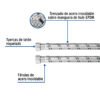 48968 - Manguera para boiler, acero inox, 1/2"x1/2", 150 cm, Foset
