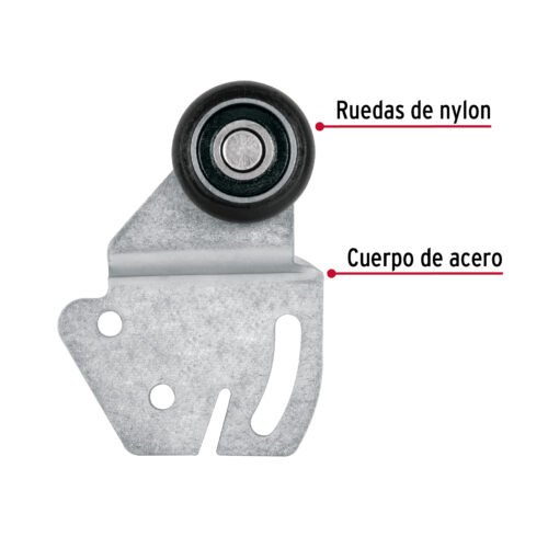 48970 - Sistema corredizo para riel superior de clóset, HERMEX