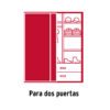 48970 - Sistema corredizo para riel superior de clóset, HERMEX