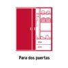 48971 - Sistema corredizo doble para riel superior de clóset, HERMEX
