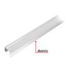 48973 - Riel superior  "JJ" de aluminio para puerta corrediza 3 m