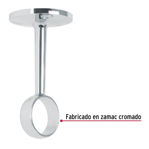 48976 - Soporte central para tubo redondo de clóset, HERMEX