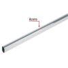 48977 - Tubo ovalado para clóset, 3.0 m, acero cromado, HERMEX