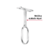 48979 - Soporte central para tubo ovalado de clóset, HERMEX