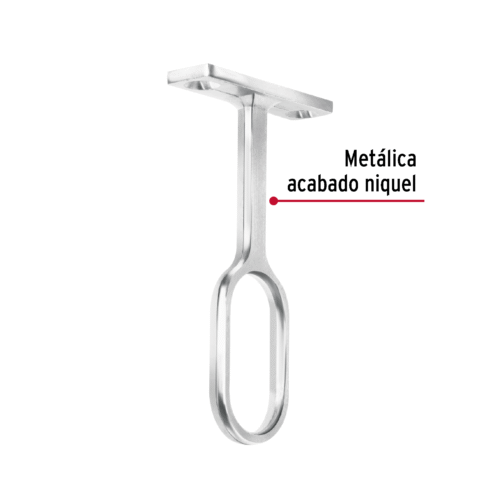 48979 - Soporte central para tubo ovalado de clóset, HERMEX