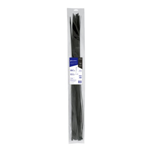48989 - Bolsa con 25 cinchos plásticos 50 lb, 600x4.5 mm, negros