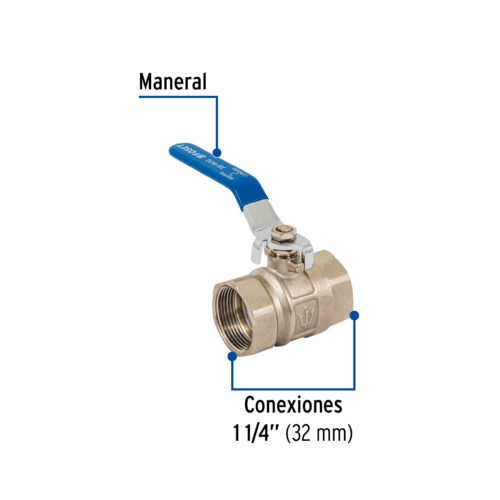 49003 - Válvula de esfera de latón, roscable 1-1/4", Foset