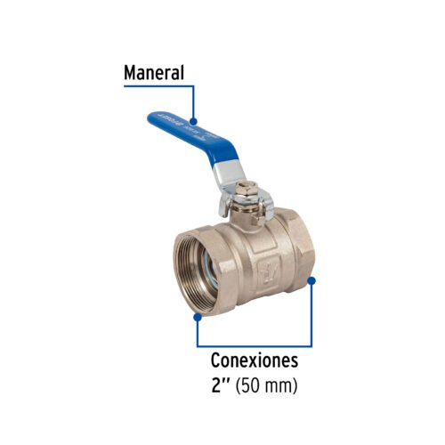 49005 - Válvula de esfera de latón, roscable 2", Foset