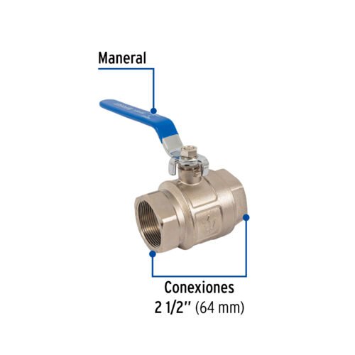 49014 - Válvula de esfera de latón, roscable 2-1/2", Foset