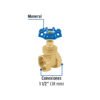 49021 - Válvula de compuerta de latón roscable de 1 1/2", Foset