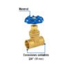 49024 - Válvula de compuerta de latón soldable de 3/4", Foset