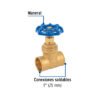 49025 - Válvula de compuerta de latón soldable de 1", Foset