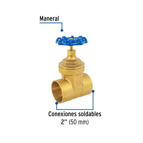 49028 - Válvula de compuerta de latón soldable de 2", Foset