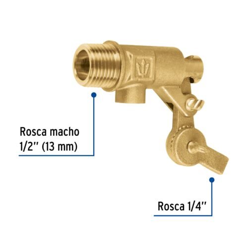 49033 - Válvula de flotador de latón 1/2", reforzada, Foset