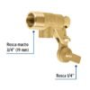 49035 - Válvula de flotador de latón 3/4", Foset